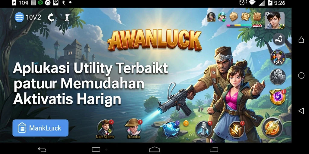 Tampilan antarmuka AWANLUCK yang intuitif dan mudah digunakan.