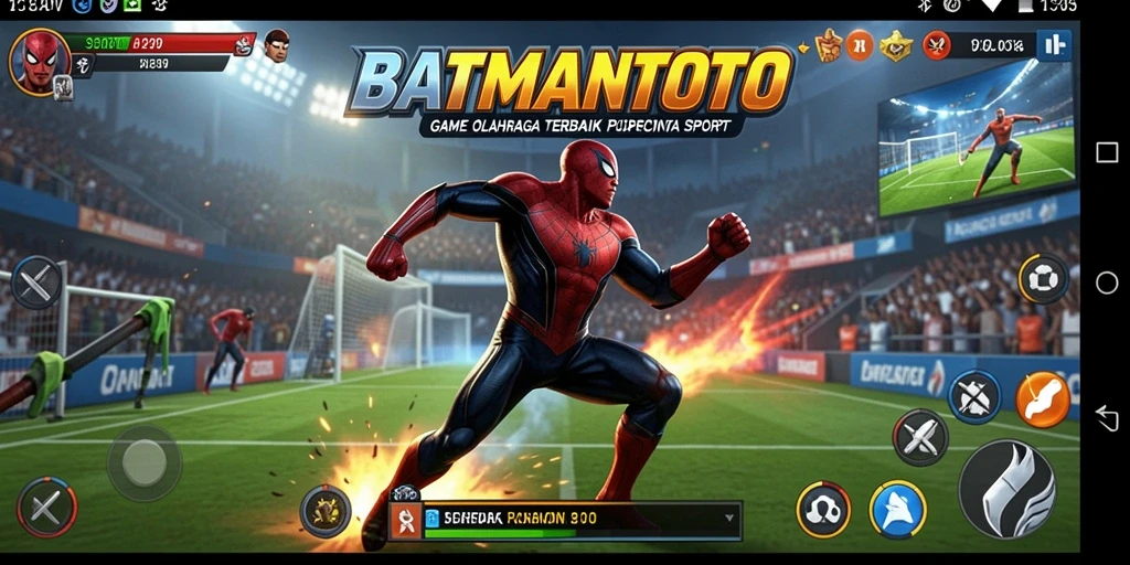 Screenshot gameplay <strong>BATMANTOTO</strong> menunjukkan adegan olahraga yang intens.