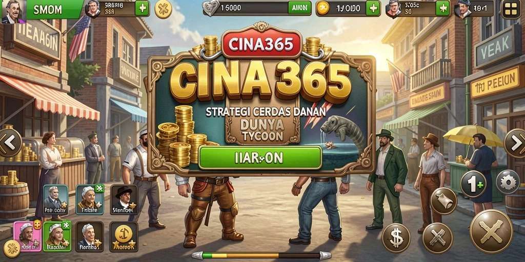 Tampilan gameplay CINA365 yang menarik dalam dunia Tycoon.