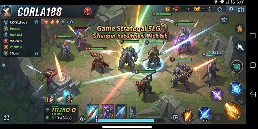 Tampak antarmuka gameplay yang seru di CORLA188, menampilkan strategi yang mendebarkan.