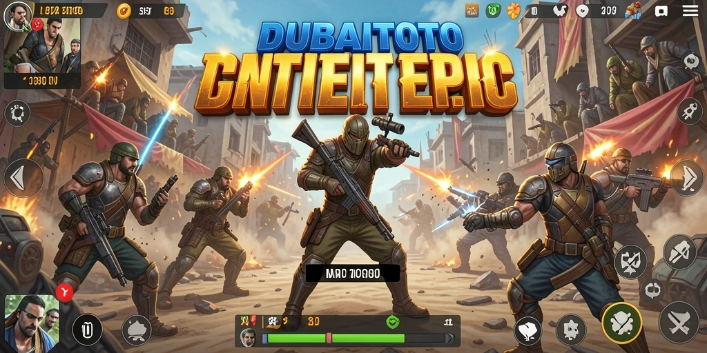 Screenshot menunjukkan aksi intens permainan Battle Royale.