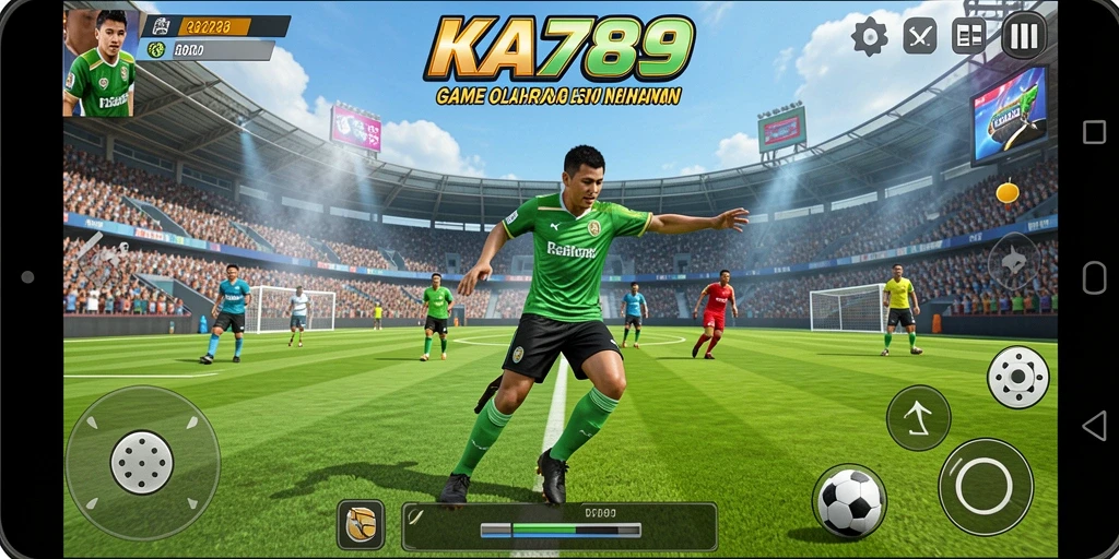 Screenshot menunjukkan gameplay seru KA789 dengan aksi olahraga yang mendebarkan.