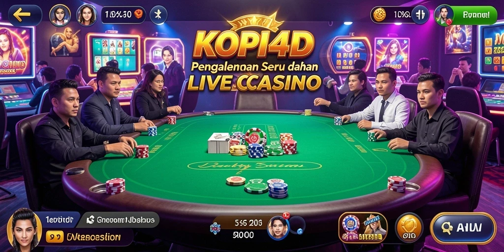 Tampilan gameplay KOPI4D yang mendebarkan di Live Casino.
