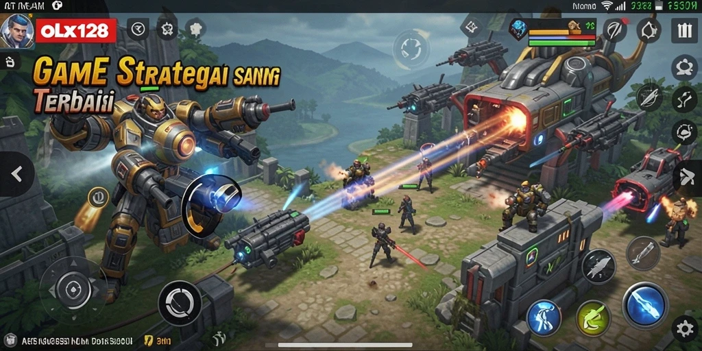 Tangkapan layar utama gameplay OLX128 yang menampilkan aksi strategi menarik.