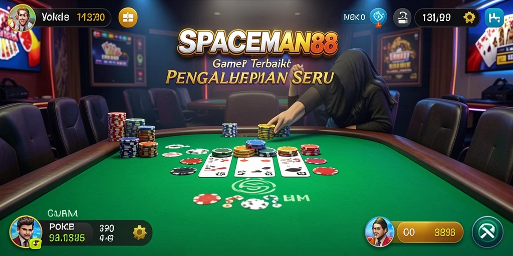 Tampilan gameplay seru di SPACEMAN88 dengan berbagai pilihan permainan poker.
